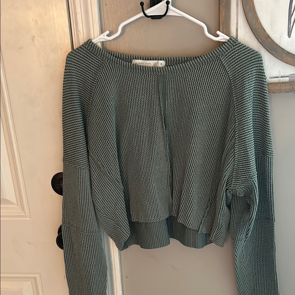 Green Knit Women's Sweater
